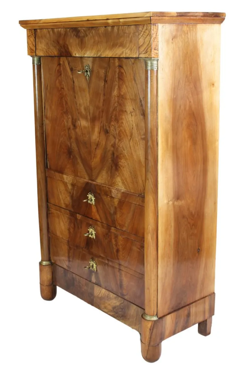 Pamono Antique Biedermeier Walnut Secretary> Secretaires