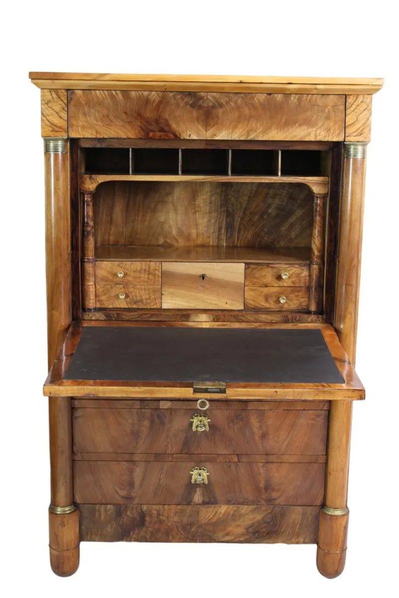 Pamono Antique Biedermeier Walnut Secretary> Secretaires