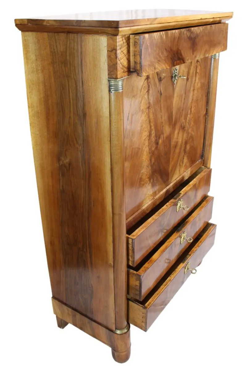 Pamono Antique Biedermeier Walnut Secretary> Secretaires