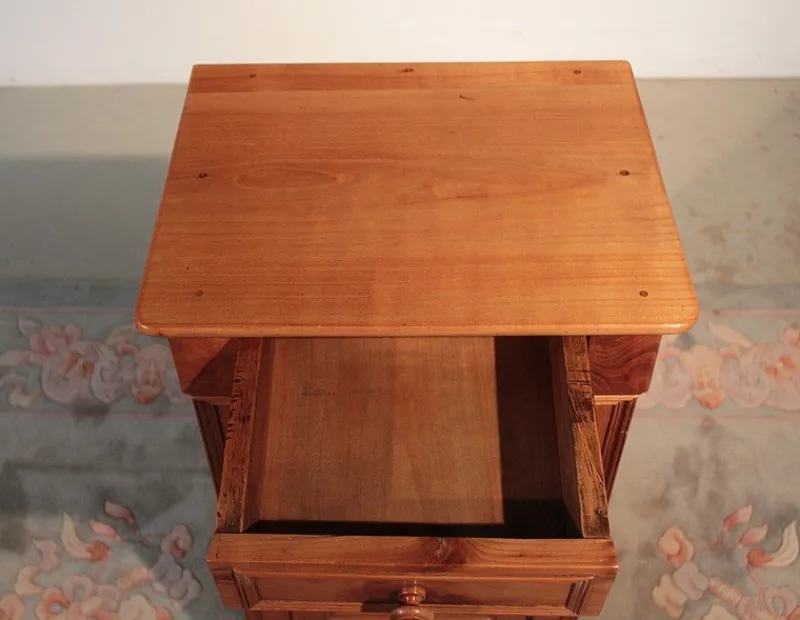 Pamono Antique Birch Nightstand, 1900s