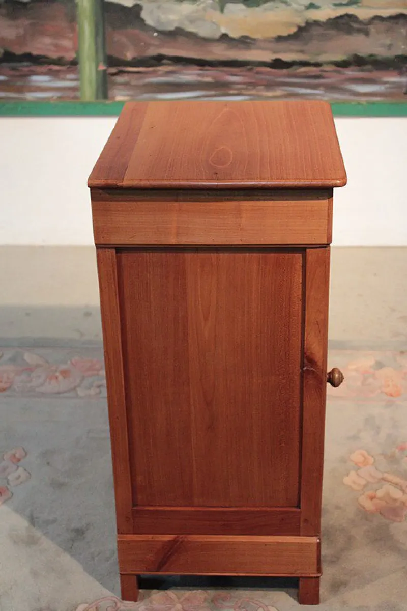 Pamono Antique Birch Nightstand, 1900s
