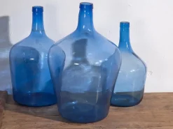 Pamono Antique Blue Colour Demijohns, 1920, Set of 3><noscript><img width=