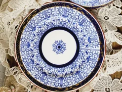 Pamono Antique Blue Lily Series Butter Dish from Royal Worcester, 1881><noscript><img width=
