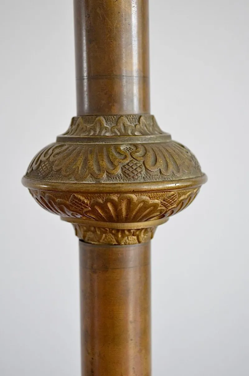 Clearance Pamono Antique Brass Candlestick, 1880s