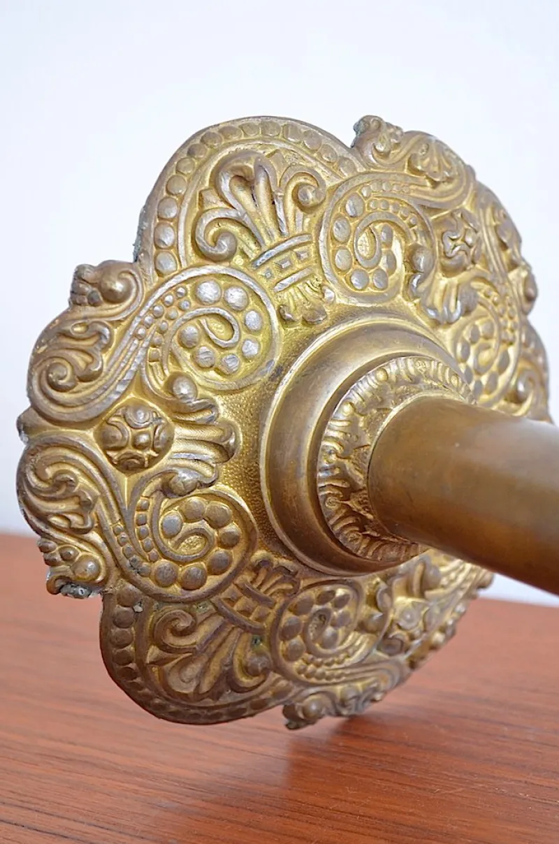Clearance Pamono Antique Brass Candlestick, 1880s