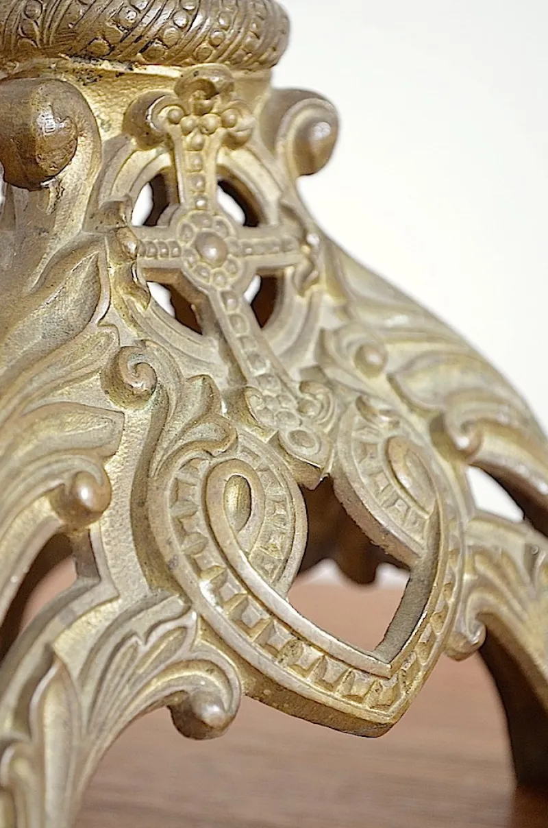 Clearance Pamono Antique Brass Candlestick, 1880s