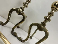 Online Pamono Antique Brass Fire Tools with Eagle Claws, Late 19th Century, Set of 5