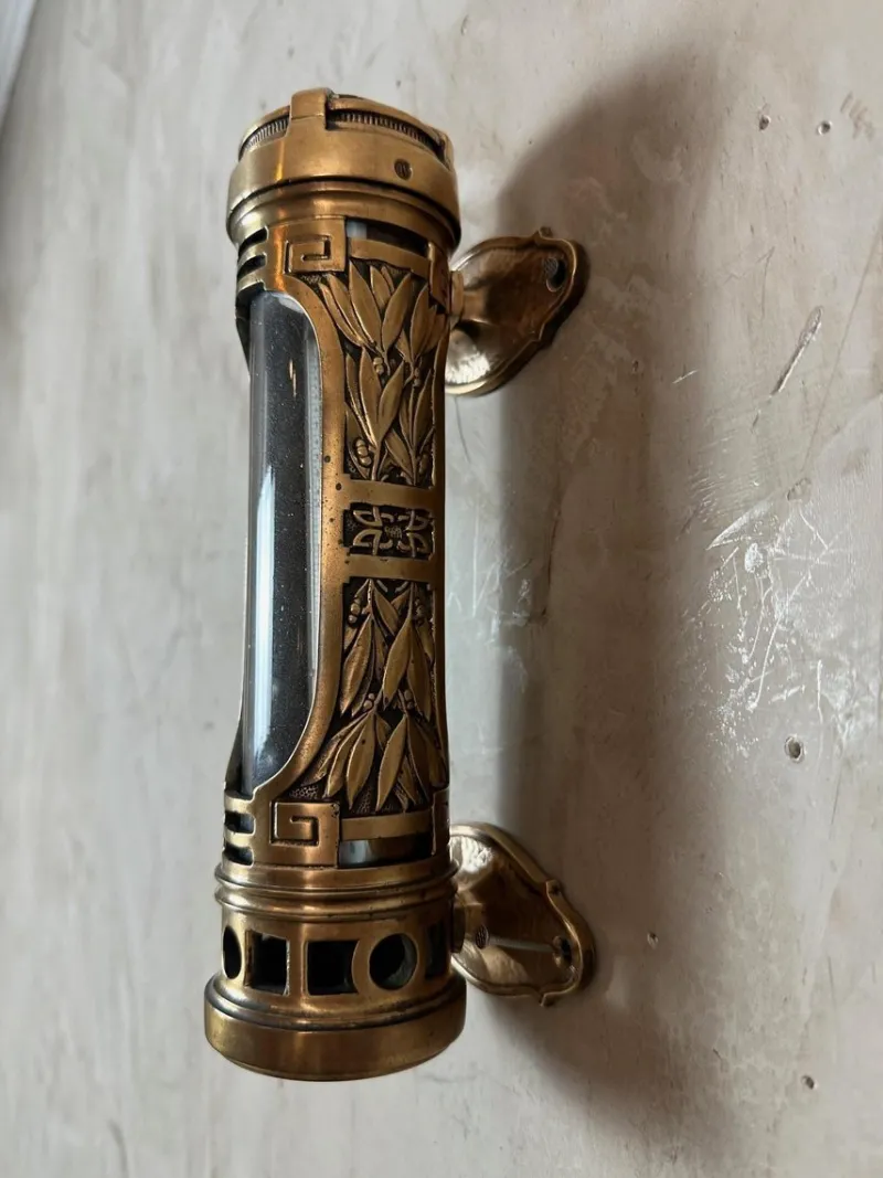 Clearance Pamono Antique Brass Thermometer, 1900s