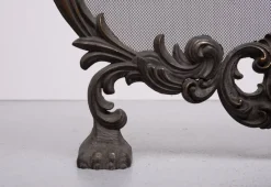 Pamono Antique Bronze Firescreen, England, 1880s
