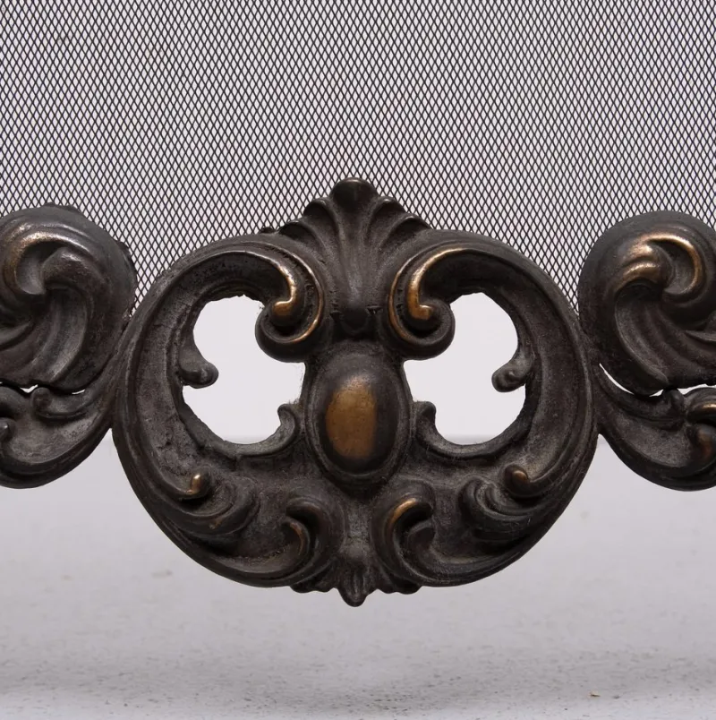 Pamono Antique Bronze Firescreen, England, 1880s
