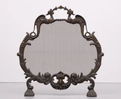 Pamono Antique Bronze Firescreen, England, 1880s
