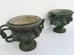 Pamono Antique Bronze Warwick Albani Planters from CD, Set of 2><noscript><img width=
