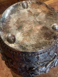 Outlet Pamono Antique Burmese Hand Crafted Silver Bowl, 1800s