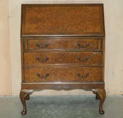 Pamono Antique Burr and Burl Walnut Secretaire, 1900s> Secretaires