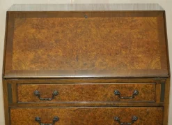 Pamono Antique Burr and Burl Walnut Secretaire, 1900s><noscript><img width=