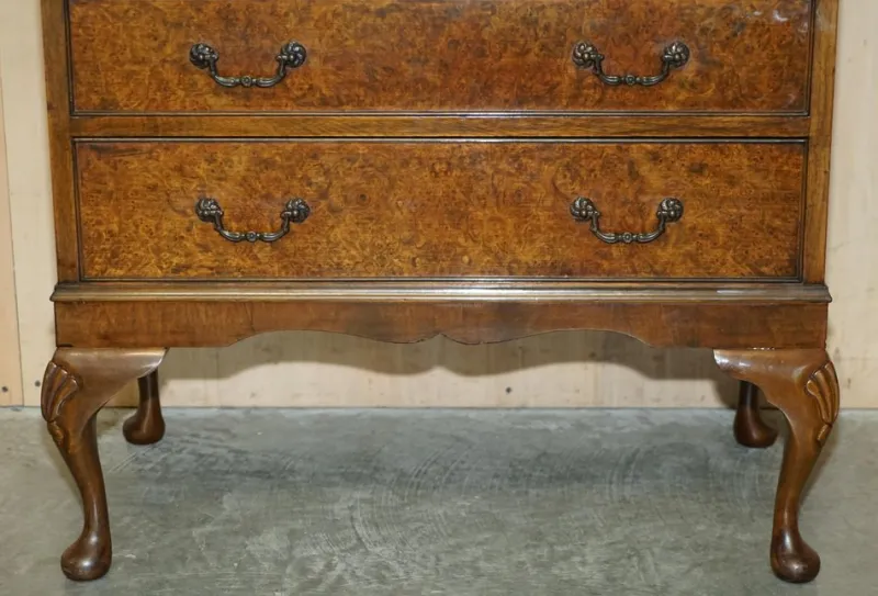 Pamono Antique Burr and Burl Walnut Secretaire, 1900s> Secretaires