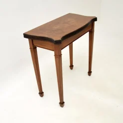 Pamono Antique Burr Walnut Console Table, 1950s><noscript><img width=