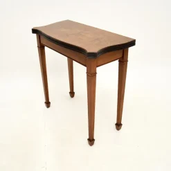 Pamono Antique Burr Walnut Console Table, 1950s><noscript><img width=