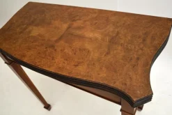 Pamono Antique Burr Walnut Console Table, 1950s><noscript><img width=