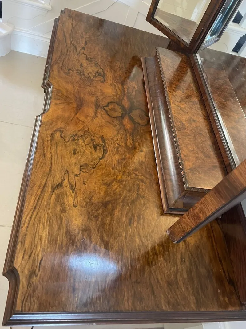 Pamono Antique Burr Walnut Dressing Table, 1920> Dressing Tables