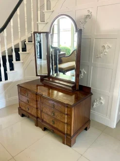 Pamono Antique Burr Walnut Dressing Table, 1920><noscript><img width=