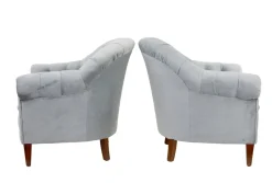 Pamono Antique Buttonback Sofa and Chairs, 1900, Set of 3><noscript><img width=