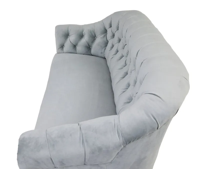 Pamono Antique Buttonback Sofa and Chairs, 1900, Set of 3> Living Room Sets