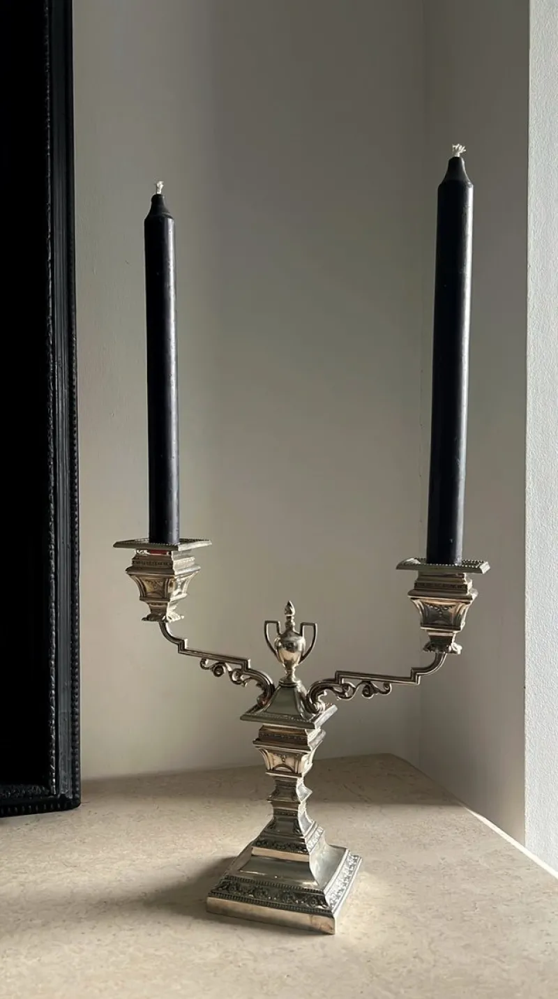 Pamono Antique Candleabra from Walker & Hall, 1900s> Candleholders