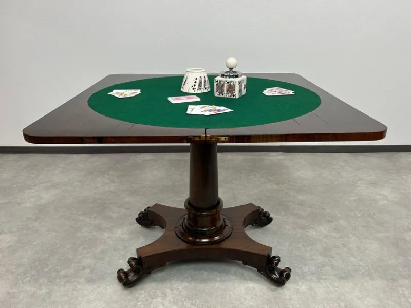 Pamono Antique Card Table, 1880