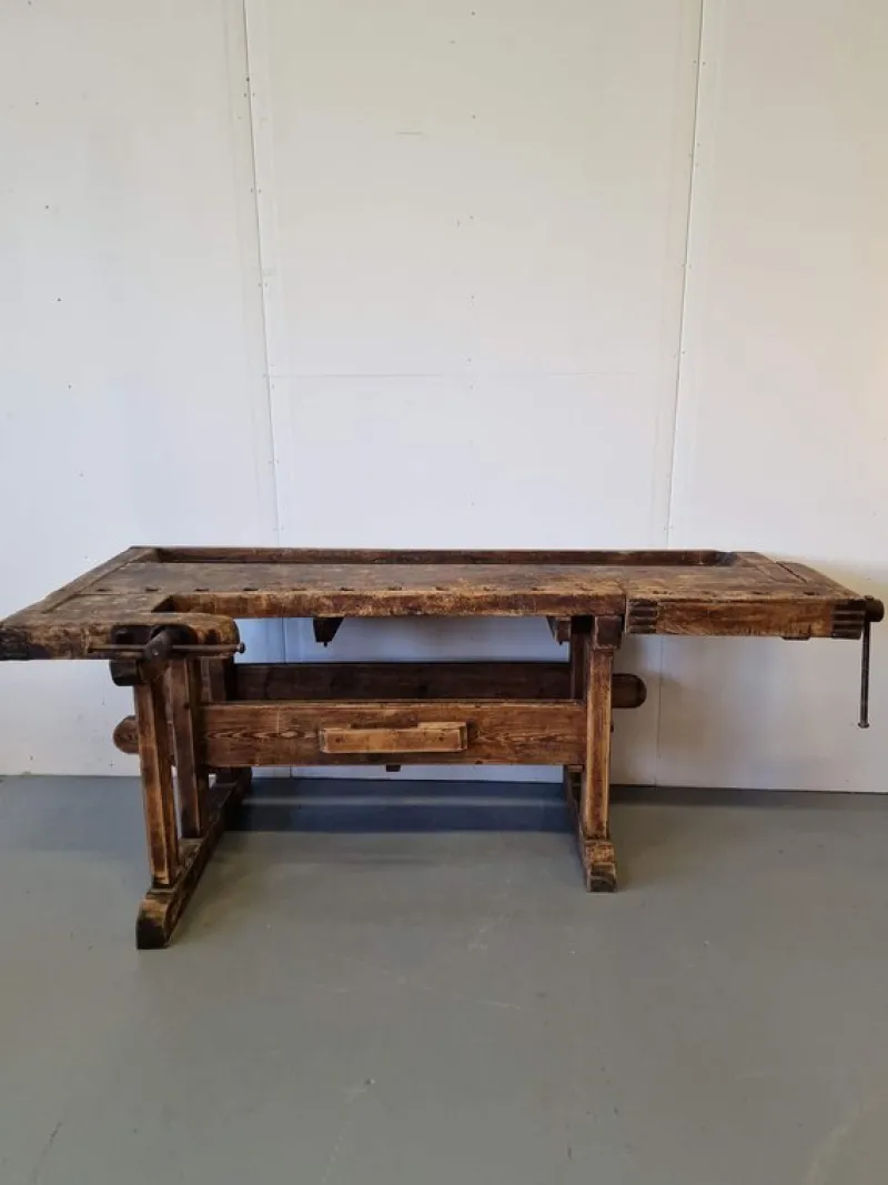 Online Pamono Antique Carpenter's Table in Birch