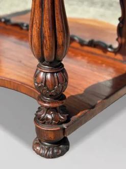 Outlet Pamono Antique Carved Rosewood Console Table with Marble Top, C1830
