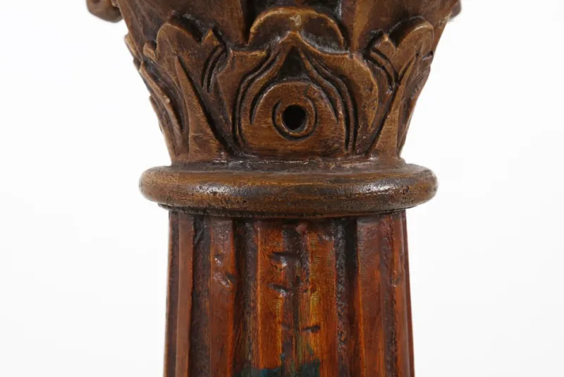 Sale Pamono Antique Carved Wood Corinthian Column, France, 1890s