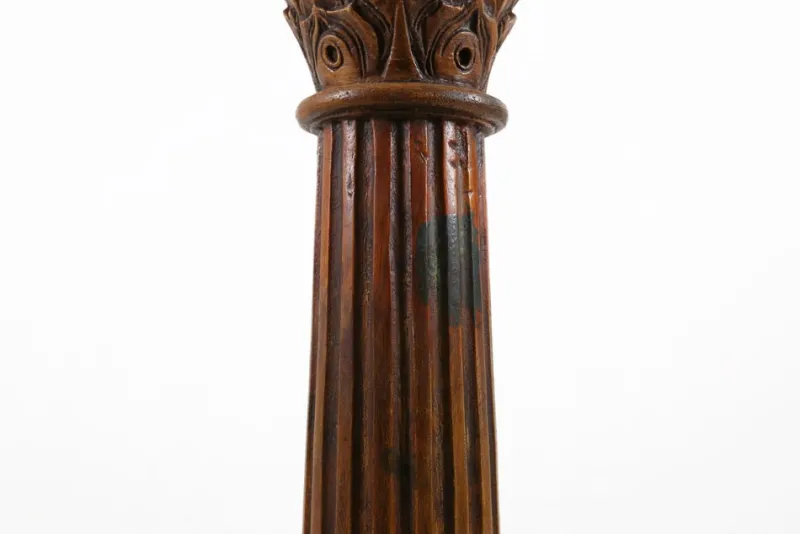 Sale Pamono Antique Carved Wood Corinthian Column, France, 1890s