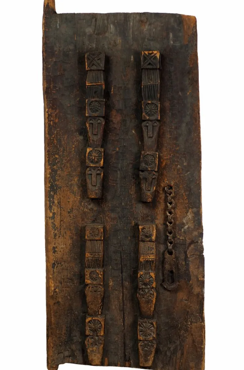 Discount Pamono Antique Carved Wooden Door, Nuristan, Afghanistan