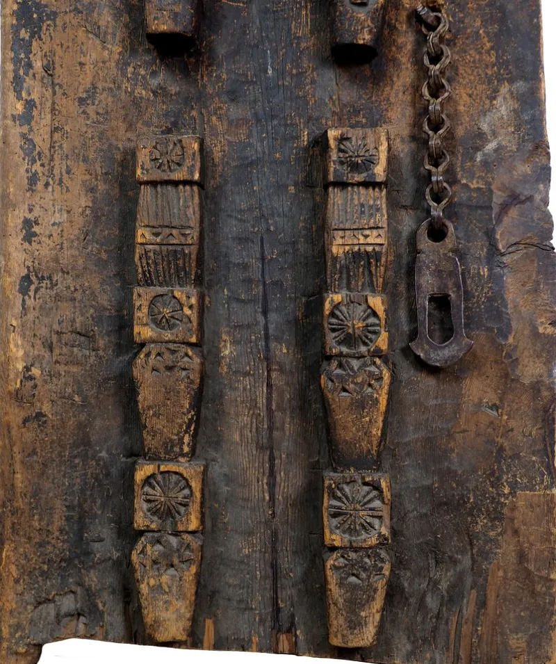Discount Pamono Antique Carved Wooden Door, Nuristan, Afghanistan