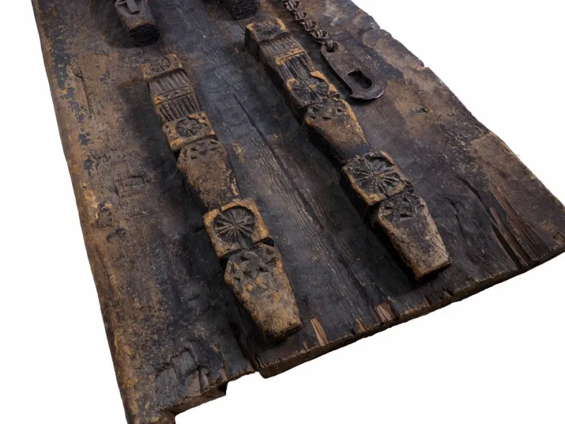 Discount Pamono Antique Carved Wooden Door, Nuristan, Afghanistan