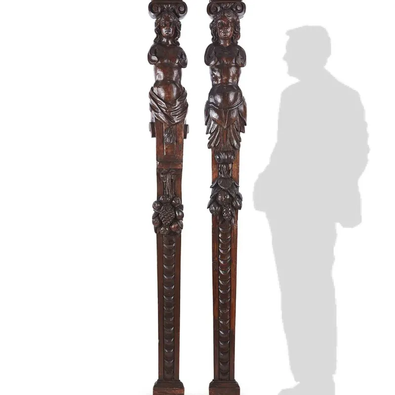 Hot Pamono Antique Caryatids, 1600s, Set of 2