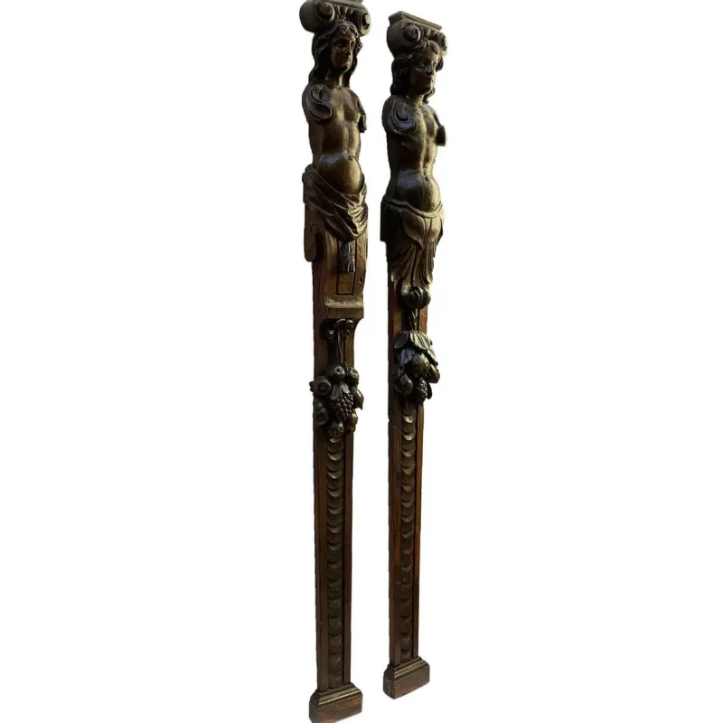 Hot Pamono Antique Caryatids, 1600s, Set of 2
