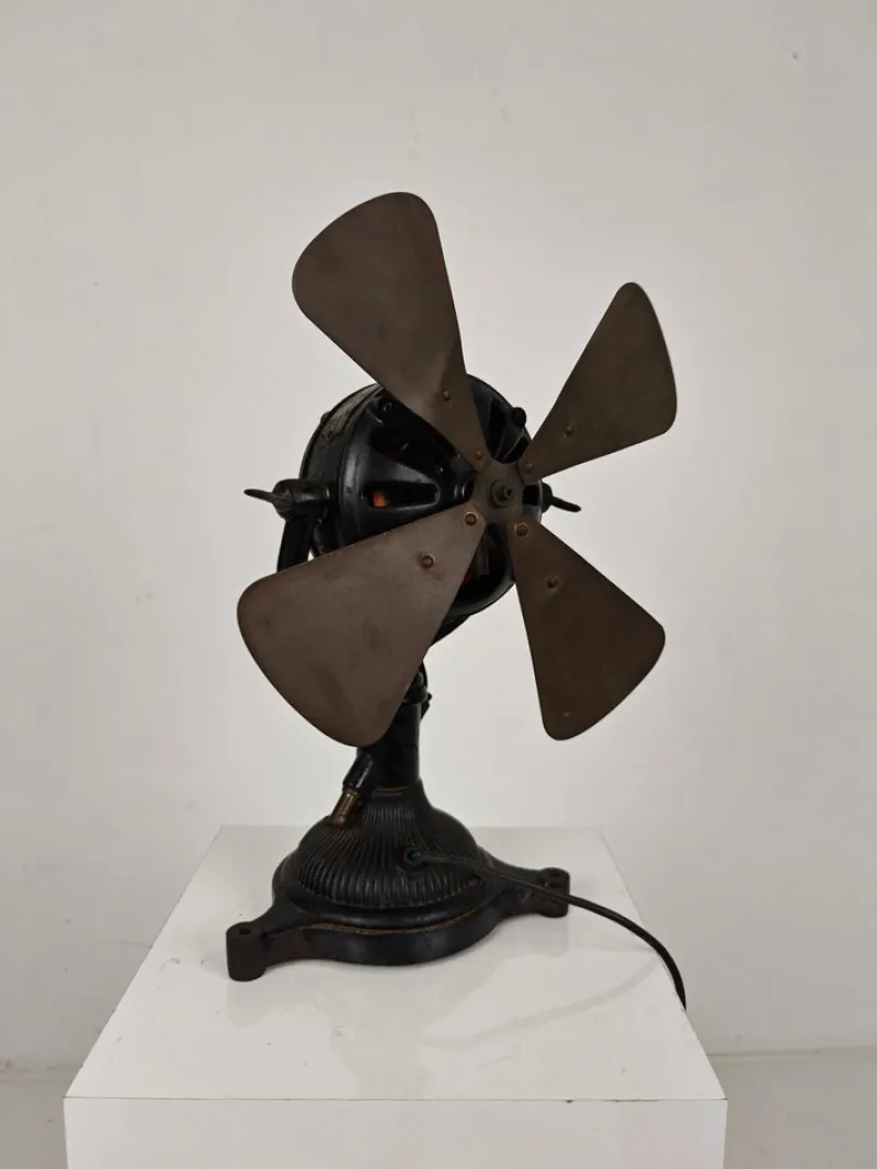 Pamono Antique Cast Iron Fan from Bergmann Berlin, Germany, 1910s> Electronics