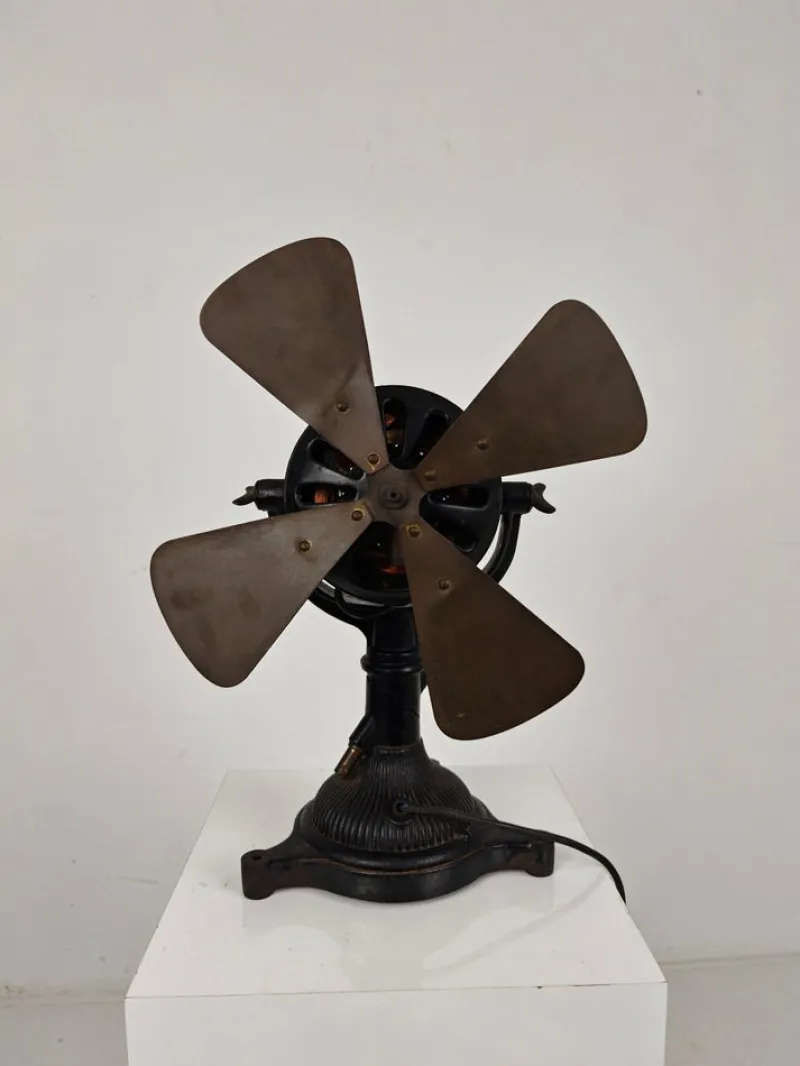 Pamono Antique Cast Iron Fan from Bergmann Berlin, Germany, 1910s> Electronics