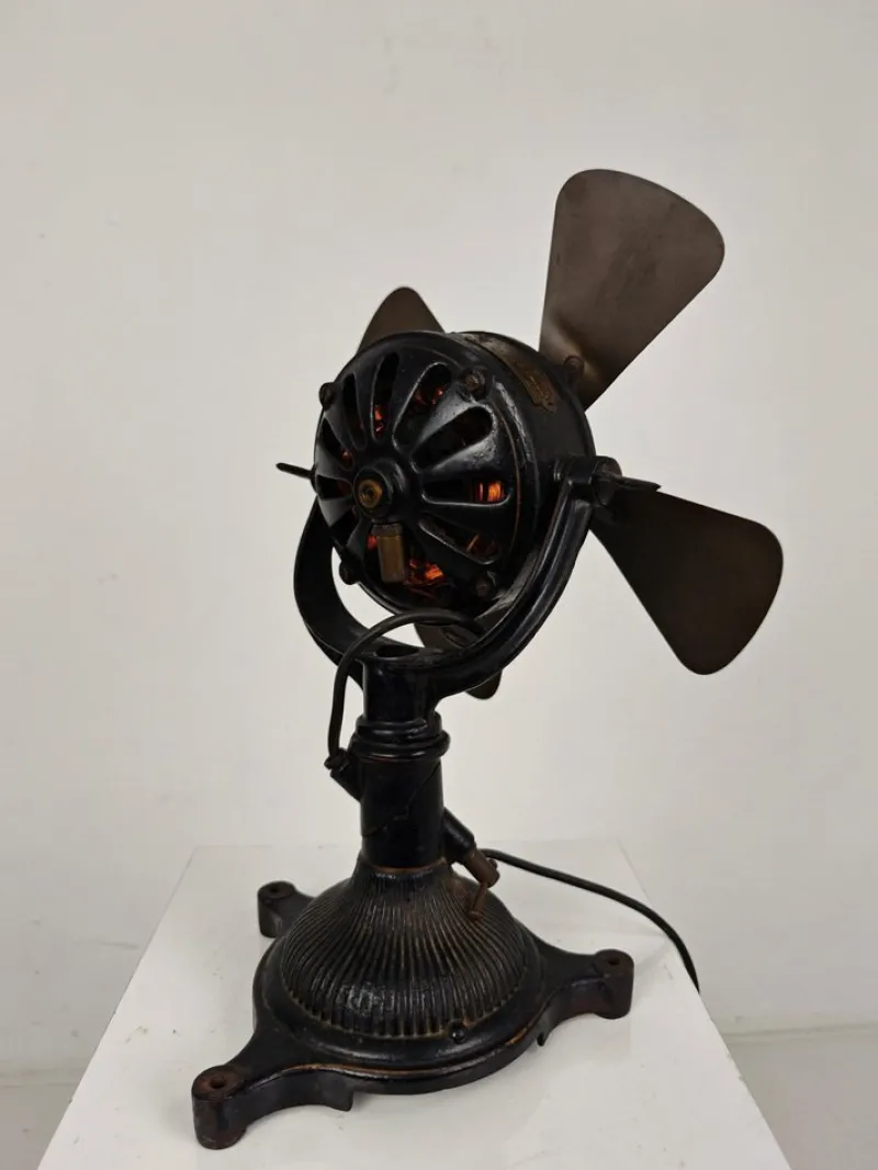 Pamono Antique Cast Iron Fan from Bergmann Berlin, Germany, 1910s> Electronics
