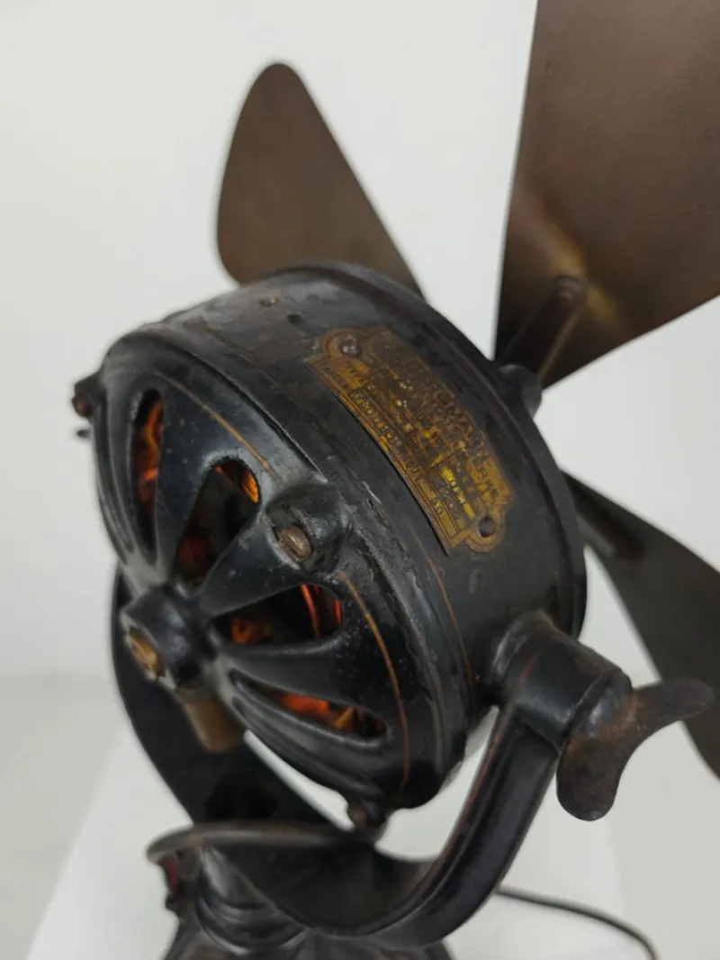 Pamono Antique Cast Iron Fan from Bergmann Berlin, Germany, 1910s> Electronics