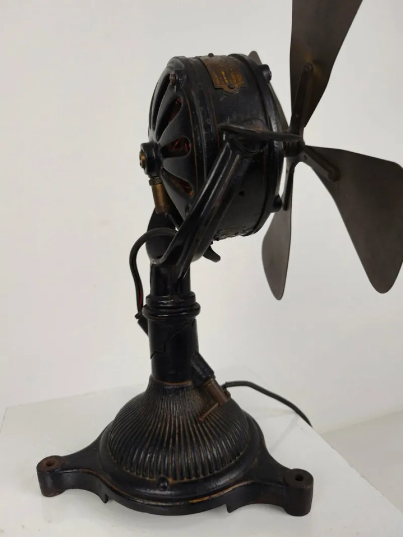 Pamono Antique Cast Iron Fan from Bergmann Berlin, Germany, 1910s> Electronics