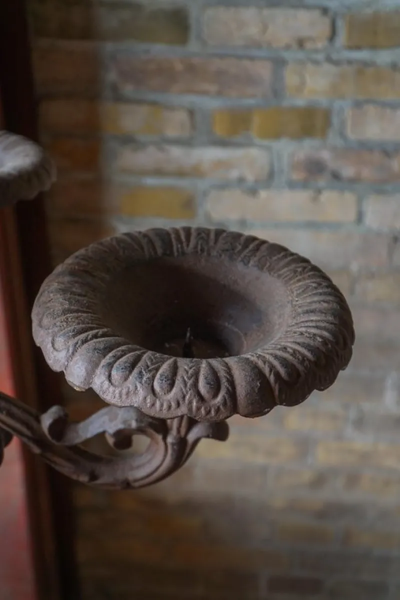 Pamono Antique Cast Iron Outdoor Candelabra Sculpture, 1890s> Garden Lighting