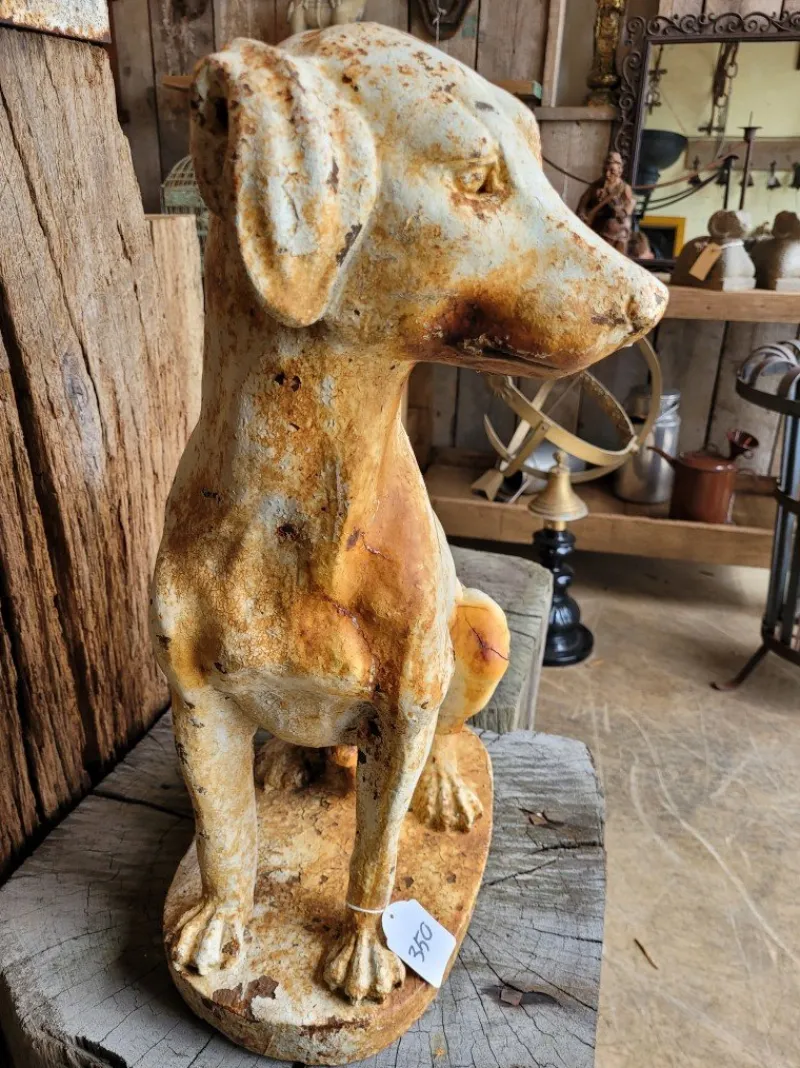 Pamono Antique Cast Iron Statue Dog> Garden Accessories
