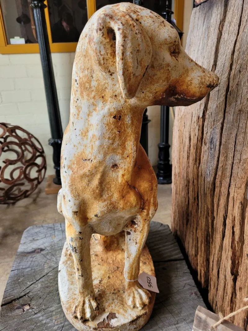 Pamono Antique Cast Iron Statue Dog> Garden Accessories