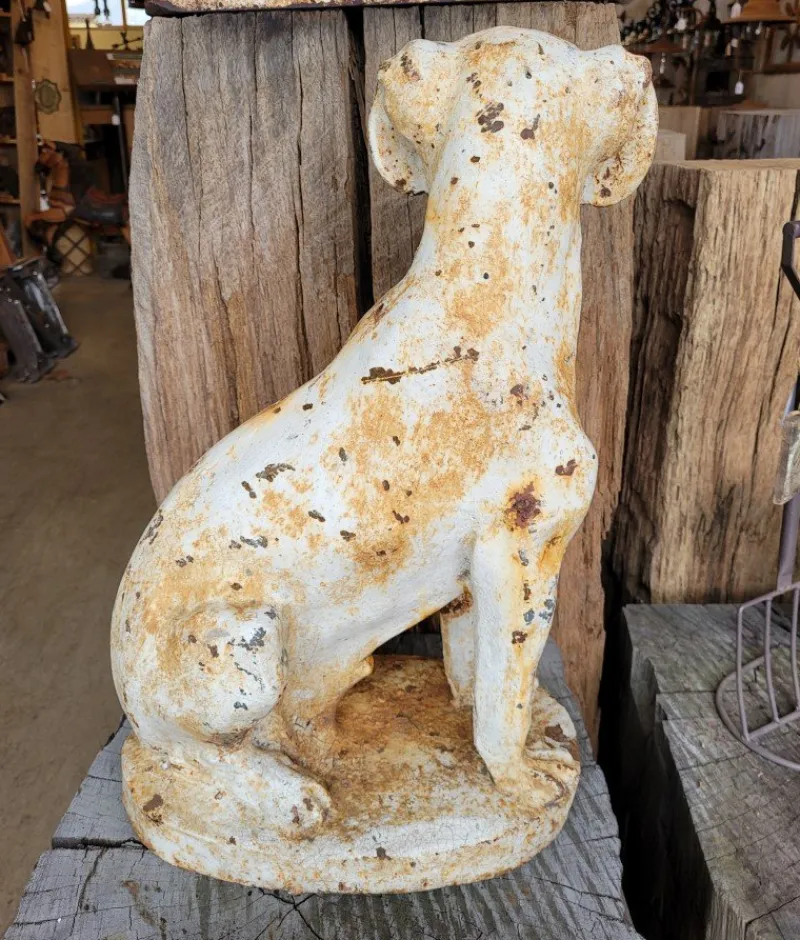 Pamono Antique Cast Iron Statue Dog> Garden Accessories