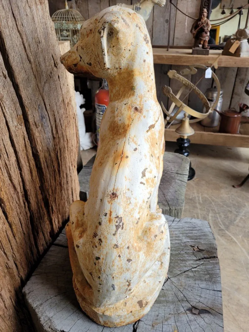 Pamono Antique Cast Iron Statue Dog> Garden Accessories