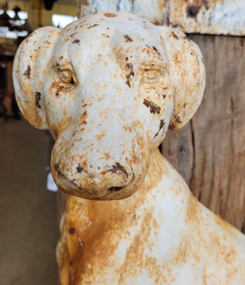 Pamono Antique Cast Iron Statue Dog> Garden Accessories