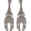 Hot Pamono Antique Chandelier Earrings with Rose-Cut Diamonds, 1900, Set of 2